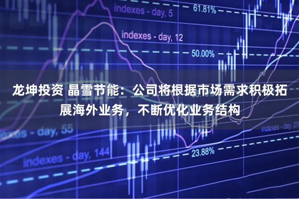 龙坤投资 晶雪节能：公司将根据市场需求积极拓展海外业务，不断优化业务结构