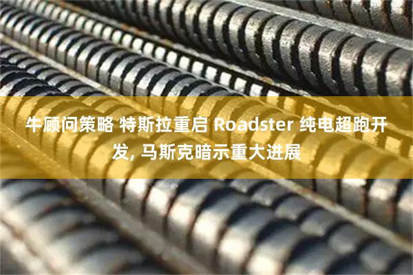 牛顾问策略 特斯拉重启 Roadster 纯电超跑开发, 马斯克暗示重大进展