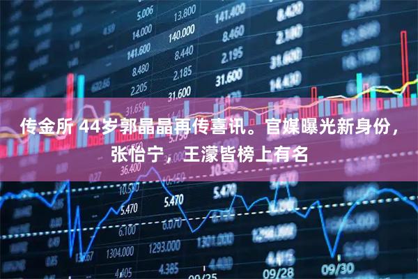 传金所 44岁郭晶晶再传喜讯。官媒曝光新身份,张怡宁,王濛皆榜上有名